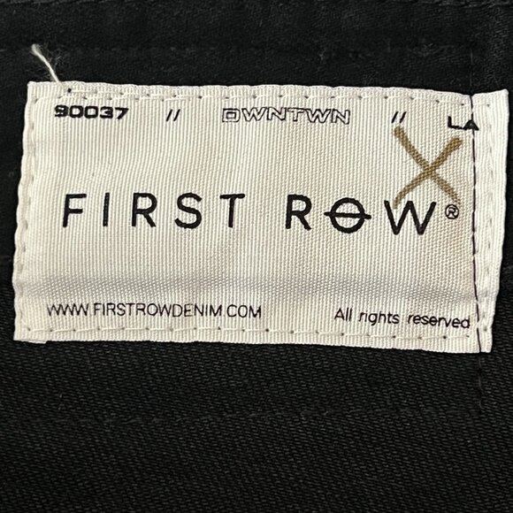 First Row Men's Future Distressed Slim Black Jeans Sz 42x32 Straight Stretch NWT - Picture 5 of 15